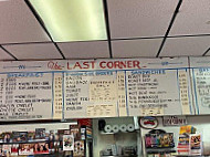 The Last Corner menu