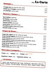 Le Sarrail menu