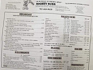 Mighty Subs menu