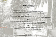 Chateau De La Tour, le menu