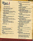 Rosa's Lookout Inn menu