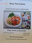 Onny Thai Cuisine menu