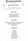 Le Petit Carillon menu