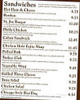 Chocolate Cafe menu