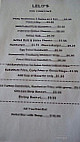 Main Street Cafe menu