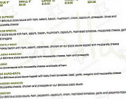 Biella Contemporary Pizza Bar menu