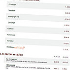 Le Kiosque à Pizzas menu