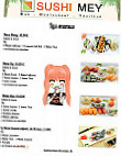 Sushi Mey menu