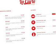 Bistrot De L'arc menu