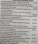 Ravneels Curry House menu