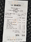 La Granera menu