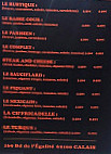 La Maison Du Burger menu