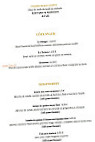 Bistrot des Artistes menu