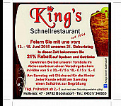 King's Schnellrestaurant menu