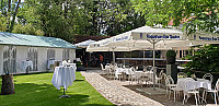 Insel Mühle Biergarten inside