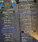 Hammers Pub And Grub menu