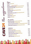 Cave 24 menu