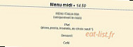 Italia Mia menu