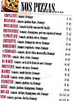 Le Petit Fournil menu