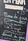 La Pena menu