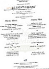 Le Saint Lazare menu