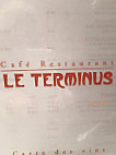 Le Terminus menu