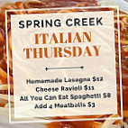 Spring Creek menu