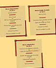 L'Etoile d'Orient menu