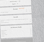 L'heure Bleue menu