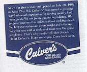 Culver's menu