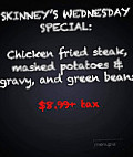 Skinny's menu