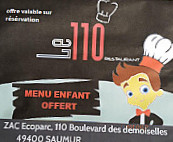 Le 110 menu