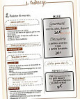 L'auberge menu