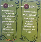 Les Lanciers menu