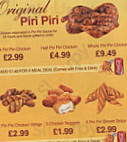 Dixi's Piri Piri menu