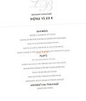 Le Boulevard menu