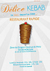 Délice Kebab menu