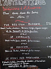 The Red Lion menu