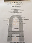 Gasset Restaurante Lounge Bar menu