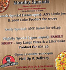 Happy Joe's Pizza Ice Cream Crookston menu