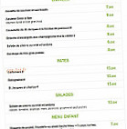 Brasserie du Nouveau Monde menu