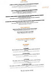 Restaurant Le Jardin menu