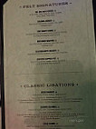 Felt Lounge menu