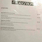 Racetrack Cafe menu