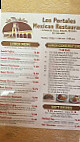 Los Portales Mexican menu