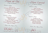 Gloria Bendita menu