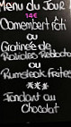 L'Ardoise menu