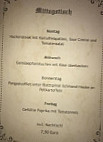 Gaststätte Altes Zollhaus menu