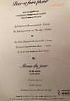 Le Jardin Des Roches menu