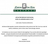 Lamm Im Kau menu